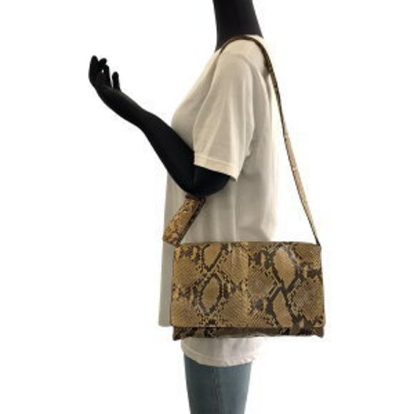 Prada python triangle brown Shoulder Bag - Picture 6 of 9